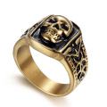 custom gold plating stainless steel Masonic logo large size women men rings